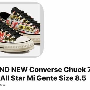 Converse Chuck Taylor Graphic Sneakers - Black, White, Red